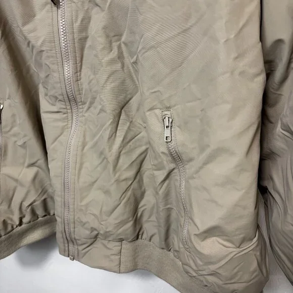 Lands End Winter Coat Beige Full Zip Grandpa Outdoor Long Sleeve Casual Mens XXL - Picture 5 of 6